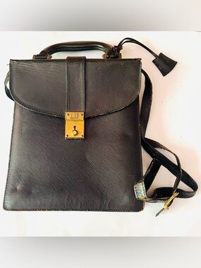 Dunhill Vintage Brown Leather Messenger Bag - AS IS